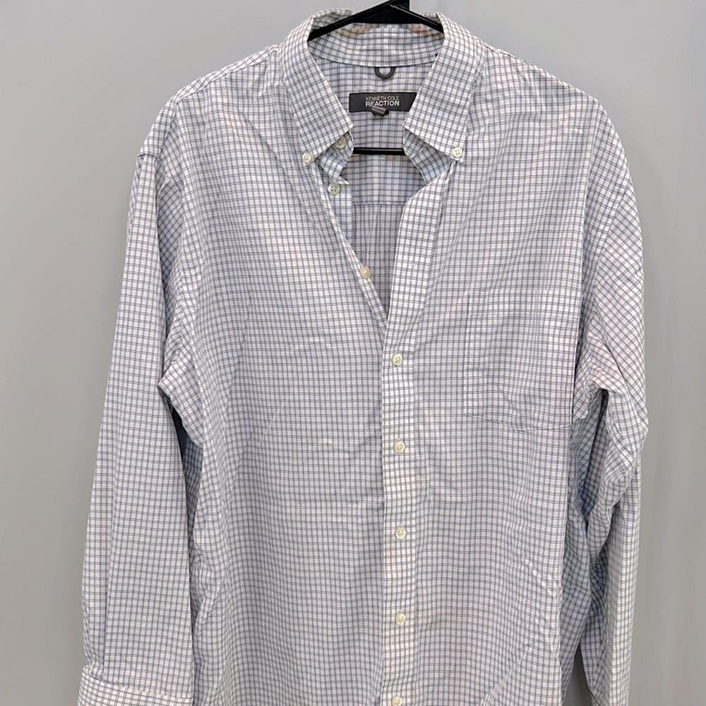 Blue Checkered long sleeve button-down size large
